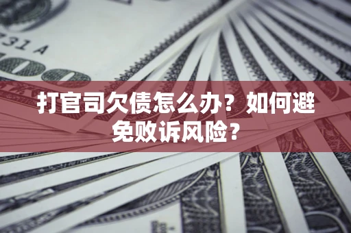 济南打官司欠债怎么办？如何避免败诉风险？