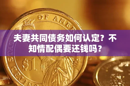 济南夫妻共同债务如何认定？不知情配偶要还钱吗？