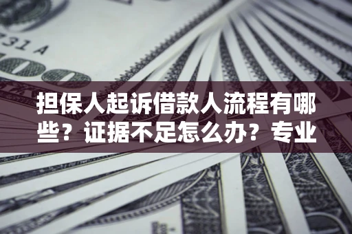 济南担保人起诉借款人流程有哪些？证据不足怎么办？专业律师解答