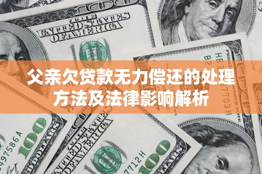 济南父亲欠贷款无力偿还的处理方法及法律影响解析